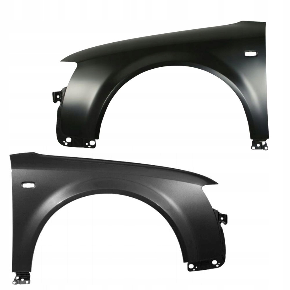 Błotnik przedni Audi A4 B6 2000 - 2004 Ocynk Czarny LEWY + PRAWY 2 SZT WZMOCNIONE