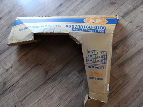 Błotnik przedni Audi A4 B6 2000 - 2004 Ocynk Czarny LEWY + PRAWY 2 SZT. photo review