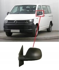 2 SZT LUSTERKA MANUALNE NOWE VW MULTIVAN CZARNE TRANSPORTER T5 09-15 L+P