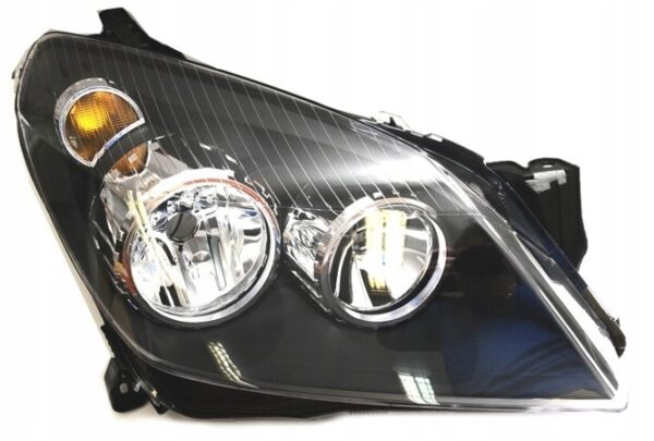 KOMPLET REFLEKTORÓW LAMPY PRZÓD OPEL ASTRA H 2003-2012 LEWA + PRAWA CZARNE