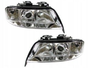AUDI A6 C5 REFLEKTOR HALOGEN GŁÓWNY LEWY + PRAWY HOMOLOGACJA EU 1997 - 1999