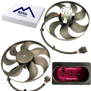 4a49e9bff5aeaea3d2cec7f921a842cf.jpg WENTYLATOR CHŁODNICY VW Lupo Polo 94-05 345mm z silnikiem 250/60W 3 bolce