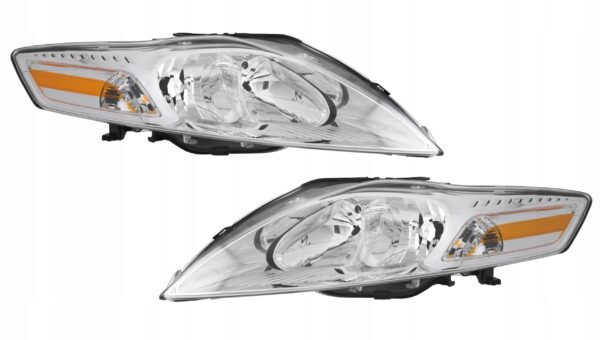 REFLEKTORY LAMPY PRZÓD H1 + H7 FORD MONDEO MK4 2007-2015 PRAWA + LEWA HOMOLOGACJA KOMPLET