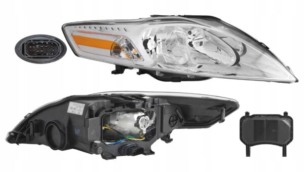 REFLEKTORY LAMPY PRZÓD H1 + H7 FORD MONDEO MK4 2007-2015 PRAWA + LEWA HOMOLOGACJA KOMPLET