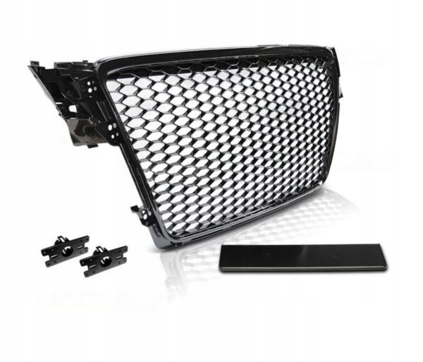 ATRAPA GRILL AUDI A4 B8 2008-2011 RS STYLE CZARNY PLASTER MIODU